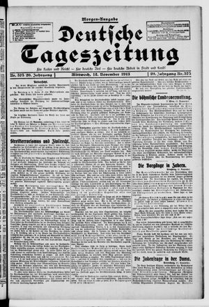 Deutsche Tageszeitung on Nov 12, 1913