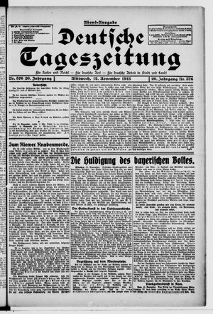 Deutsche Tageszeitung on Nov 12, 1913