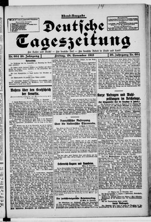 Deutsche Tageszeitung vom 28.11.1913