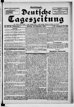 Deutsche Tageszeitung vom 12.12.1913
