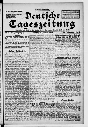 Deutsche Tageszeitung vom 05.01.1914