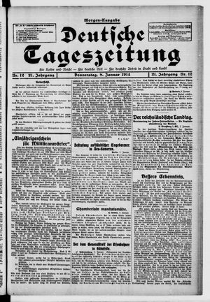 Deutsche Tageszeitung vom 08.01.1914