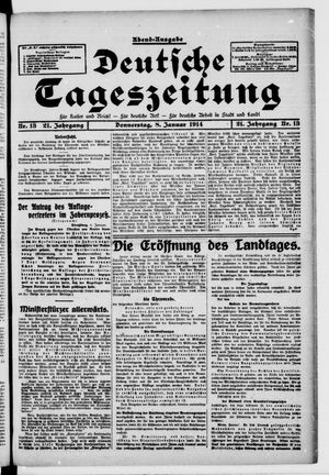 Deutsche Tageszeitung vom 08.01.1914