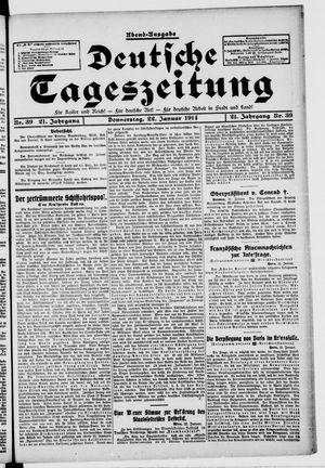 Deutsche Tageszeitung vom 22.01.1914