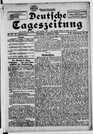 Deutsche Tageszeitung on Feb 1, 1914