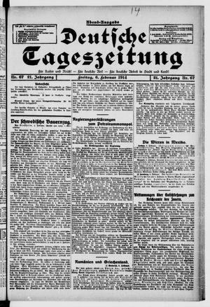 Deutsche Tageszeitung vom 06.02.1914