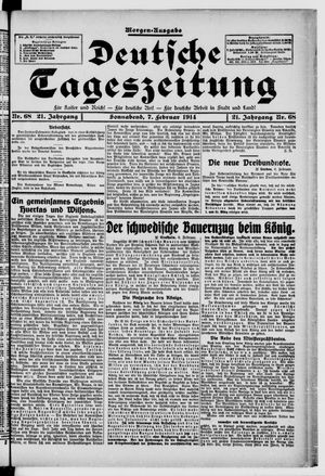 Deutsche Tageszeitung vom 07.02.1914