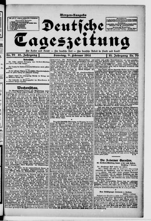 Deutsche Tageszeitung on Feb 8, 1914