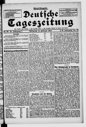 Deutsche Tageszeitung on Feb 11, 1914