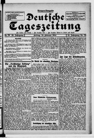 Deutsche Tageszeitung vom 13.02.1914