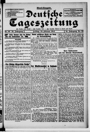 Deutsche Tageszeitung vom 13.02.1914