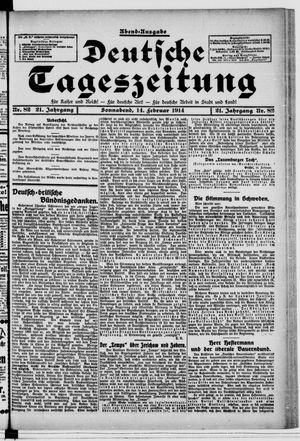 Deutsche Tageszeitung vom 14.02.1914