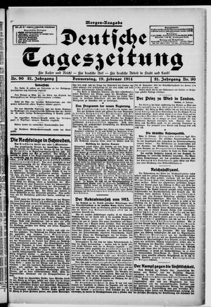 Deutsche Tageszeitung vom 19.02.1914