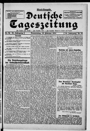 Deutsche Tageszeitung vom 19.02.1914