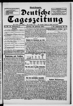 Deutsche Tageszeitung vom 20.02.1914