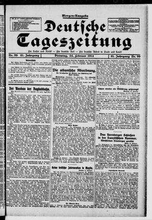 Deutsche Tageszeitung on Feb 24, 1914