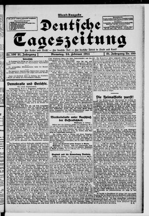 Deutsche Tageszeitung on Feb 24, 1914