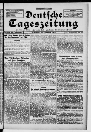 Deutsche Tageszeitung vom 25.02.1914