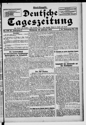 Deutsche Tageszeitung vom 25.02.1914