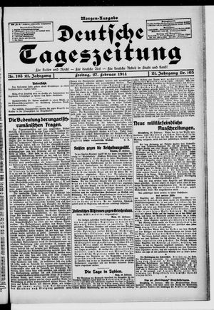 Deutsche Tageszeitung vom 27.02.1914