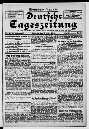 Deutsche Tageszeitung on Mar 2, 1914