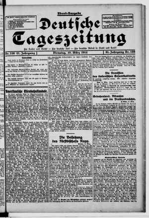 Deutsche Tageszeitung vom 10.03.1914