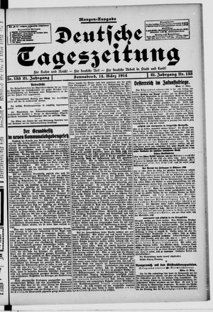 Deutsche Tageszeitung on Mar 14, 1914