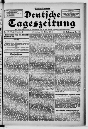 Deutsche Tageszeitung vom 15.03.1914