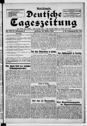 Deutsche Tageszeitung vom 20.03.1914