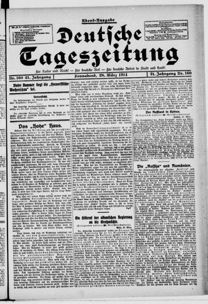 Deutsche Tageszeitung vom 28.03.1914