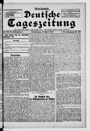 Deutsche Tageszeitung vom 09.04.1914
