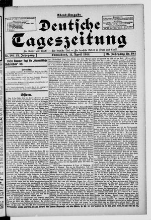 Deutsche Tageszeitung vom 11.04.1914