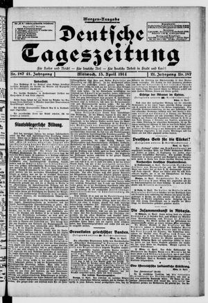 Deutsche Tageszeitung vom 15.04.1914