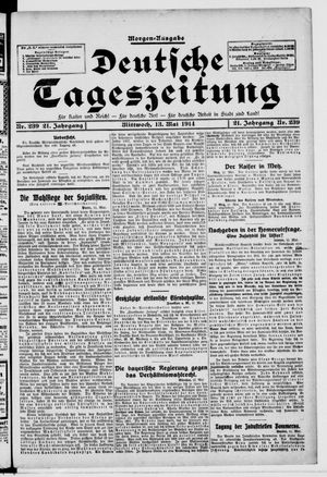Deutsche Tageszeitung vom 13.05.1914