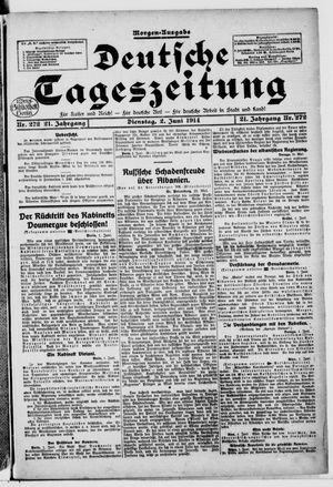 Deutsche Tageszeitung on Jun 2, 1914