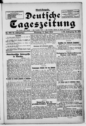 Deutsche Tageszeitung on Jun 2, 1914