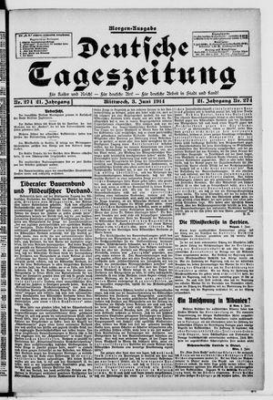 Deutsche Tageszeitung vom 03.06.1914