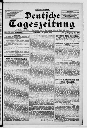 Deutsche Tageszeitung vom 03.06.1914