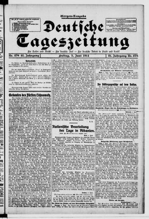 Deutsche Tageszeitung vom 05.06.1914