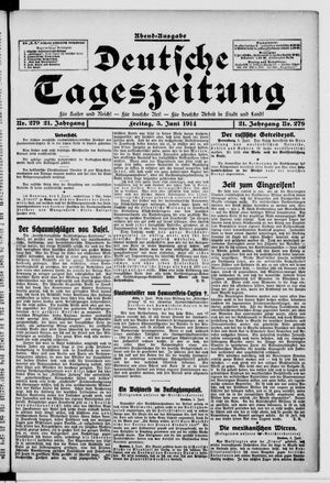 Deutsche Tageszeitung vom 05.06.1914