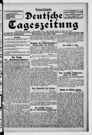 Deutsche Tageszeitung vom 25.06.1914