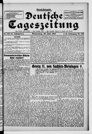 Deutsche Tageszeitung vom 25.06.1914