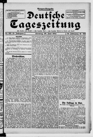Deutsche Tageszeitung vom 28.06.1914