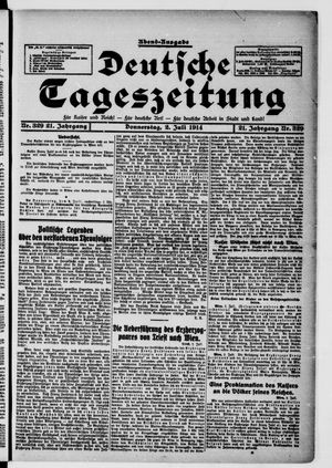 Deutsche Tageszeitung vom 02.07.1914
