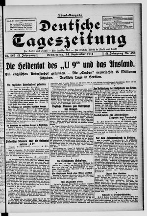 Deutsche Tageszeitung vom 24.09.1914