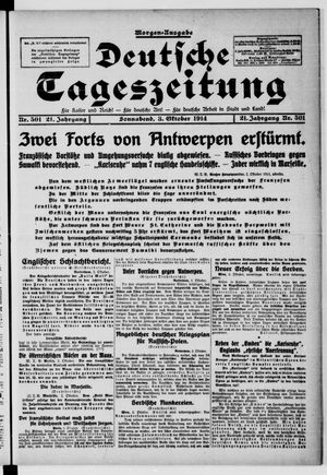 Deutsche Tageszeitung vom 03.10.1914