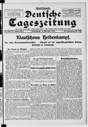 Deutsche Tageszeitung vom 03.10.1914