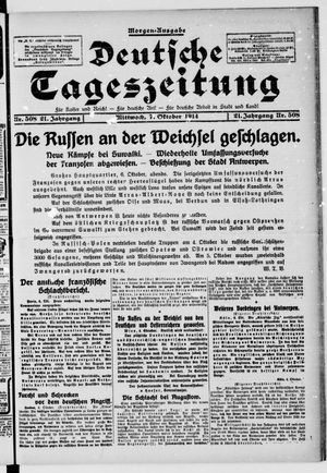Deutsche Tageszeitung vom 07.10.1914
