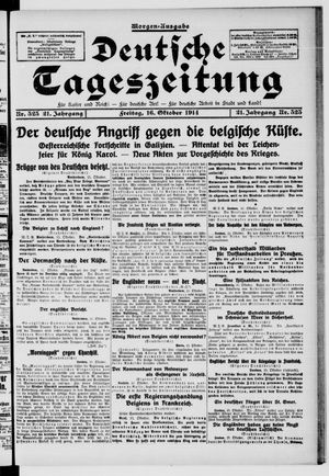 Deutsche Tageszeitung vom 16.10.1914