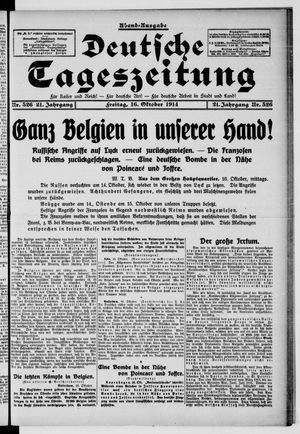 Deutsche Tageszeitung vom 16.10.1914